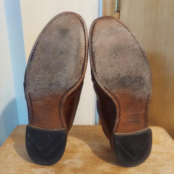 Allen Edmonds Randolph Men's US 15 E Brown Leather Bench Welt Penny Loafers - Picture 8 of 9